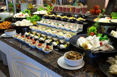 Salata büfesi için çeşitli gıda