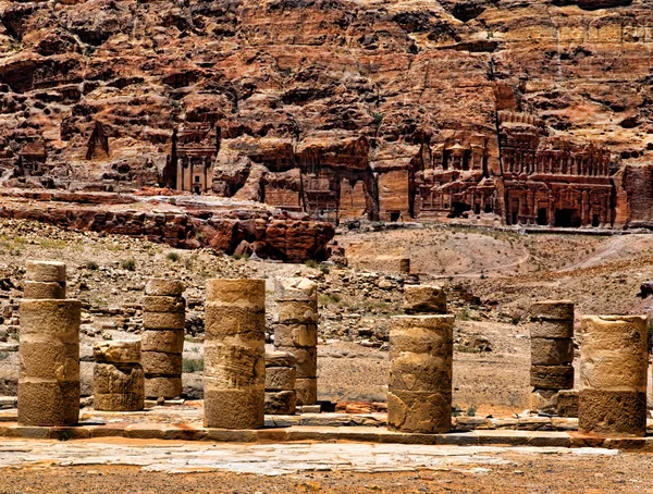 Rotsformaties in Petra, Jordan — Stockfoto