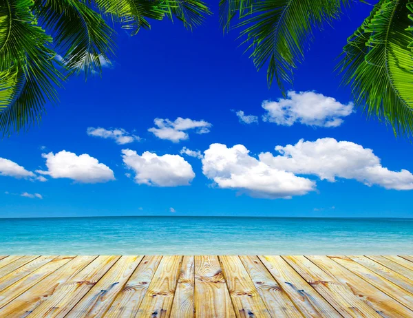 Playa y mar tropical — Foto de Stock