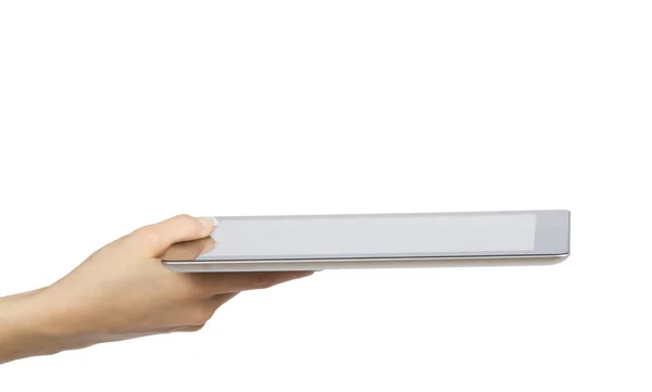 Ręka z komputera typu tablet — Zdjęcie stockowe