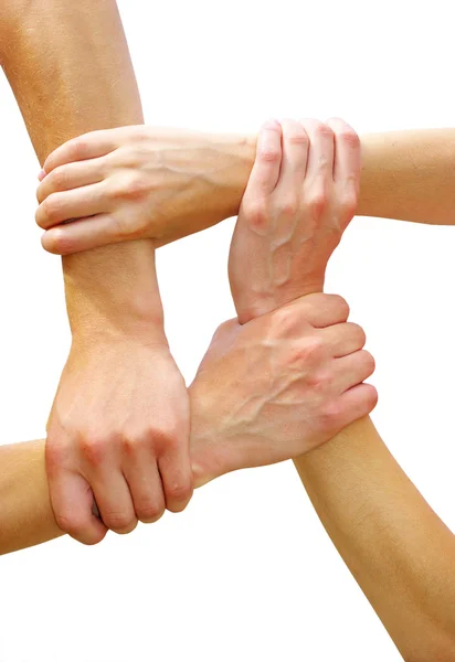 Linked people hands — Stock Photo, Image