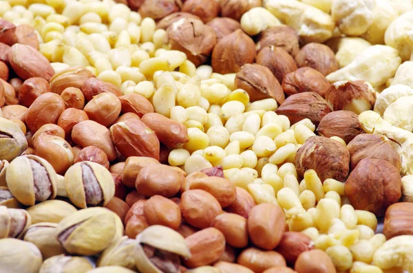 Mixed nuts on  background — Stock Photo, Image