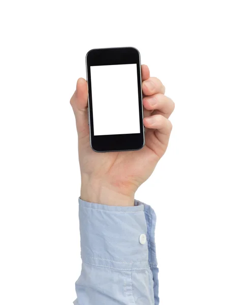 Hand met mobiele — Stockfoto