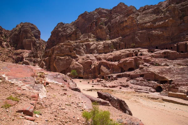 Πετρώματα στο Petra Jordan. — Φωτογραφία Αρχείου