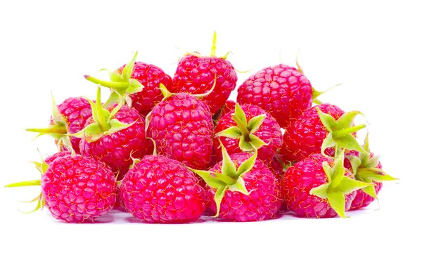 Frische rote Himbeeren — Stockfoto