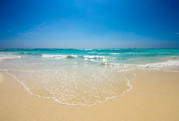 Praia e mar tropical — Fotografia de Stock