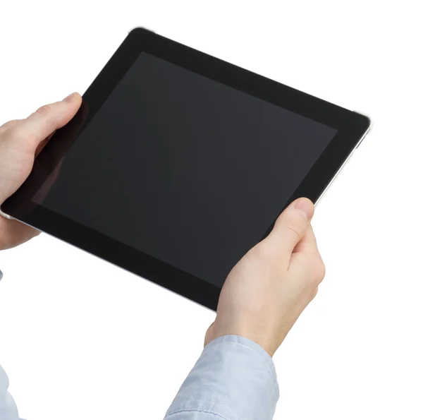 Tablet ordenador en las manos — Foto de Stock