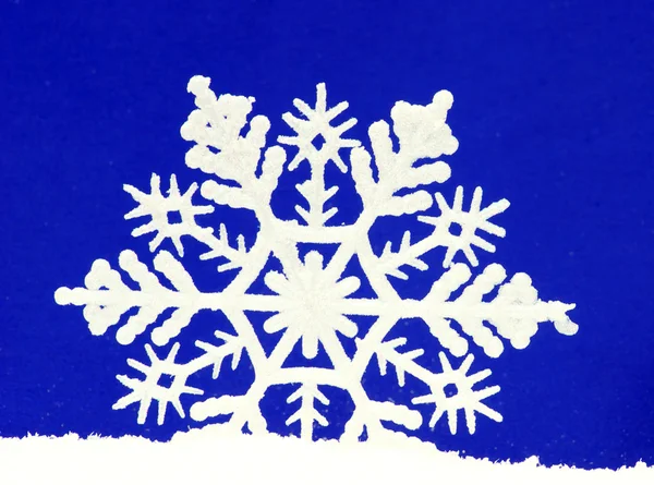 Abstrakt vit snöflinga — Stockfoto