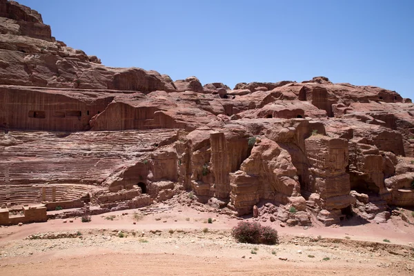Petra Jordan kaya oluşumları. — Stok fotoğraf