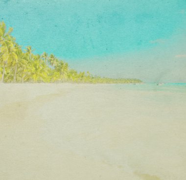 Grunge plaj tropikal Beach