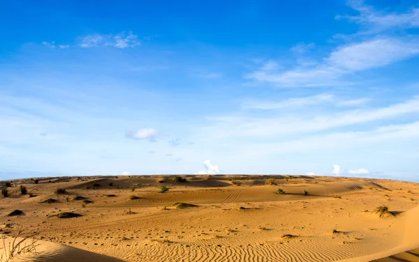 Paesaggio desertico con cielo blu — Foto Stock