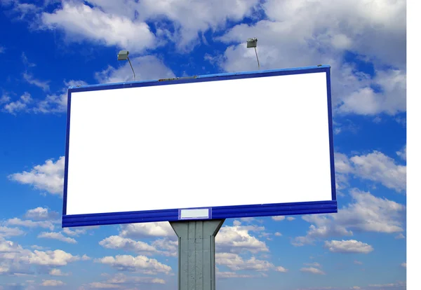 Advertising billboard on sky — Stock Photo, Image