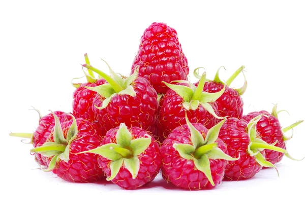 Fresh red raspberries Stock Photo