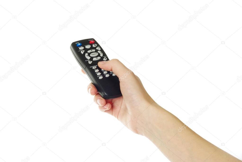 Remote control in hand