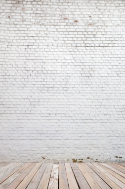Beyaz tuğla duvar