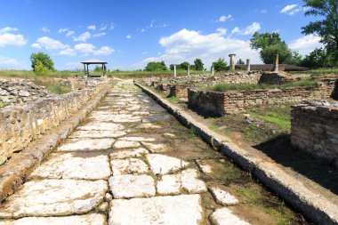 antik kalıntılar dion, Yunanistan.