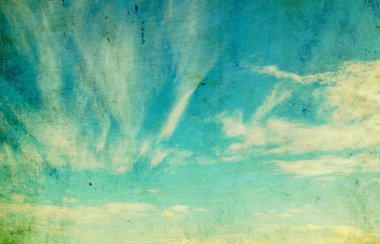 Bulutlar Retro arka plan