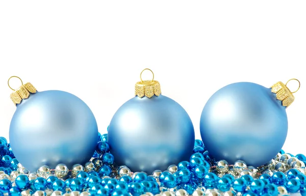 Blauwe kerstballen — Stockfoto