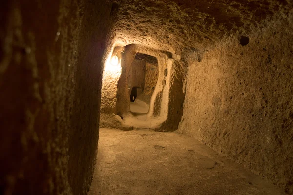 Caverna cidade na Capadócia Turquia — Fotografia de Stock