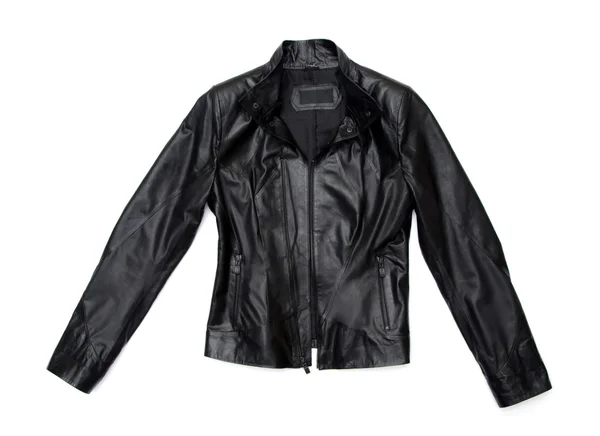 Černá kožená bunda — Stock fotografie