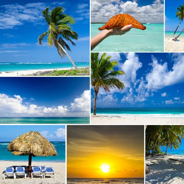 Beach and tropical sea set — Stock Photo, Image