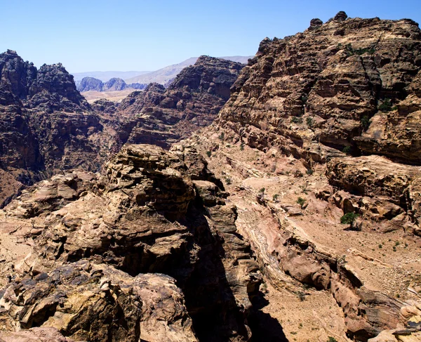 Rock formations in Petra, Jordan. — Stock Photo, Image