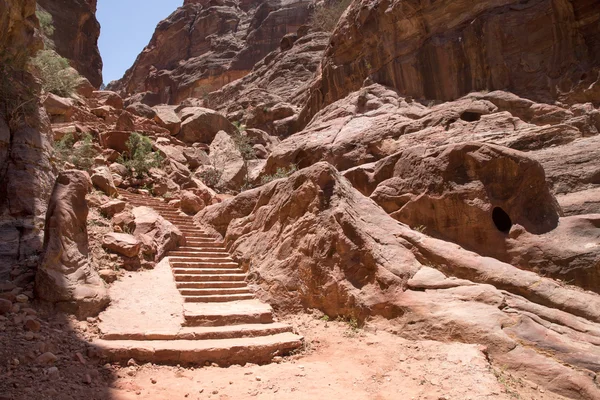 Bergformationer i Petra — Stockfoto