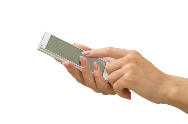 Hand holding mobile  phone — Stock Photo, Image