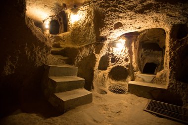 Derinkuyu cave city in Cappadocia clipart
