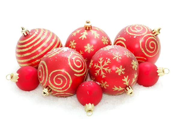 Bolas de Natal vermelho — Fotografia de Stock