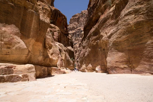 Siq canyon i Petra, Jordan, — Stockfoto