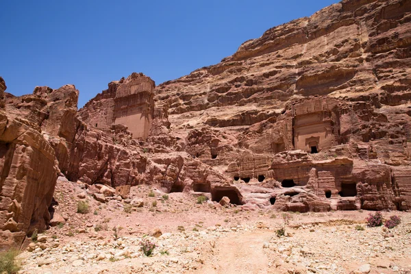 Formazioni rocciose a Petra, Giordania. — Foto Stock