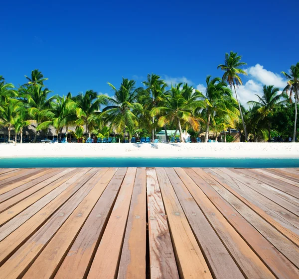 Playa y mar tropical — Foto de Stock