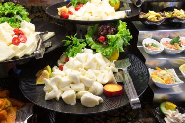 Salata büfesi için çeşitli gıda