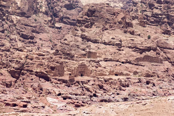 Formaciones rocosas rojas en Petra — Foto de Stock