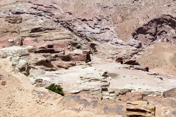 Formaciones rocosas rojas en Petra — Foto de Stock