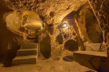 Derinkuyu cave city in Cappadocia clipart