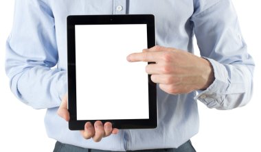 tablet bilgisayar ile el.