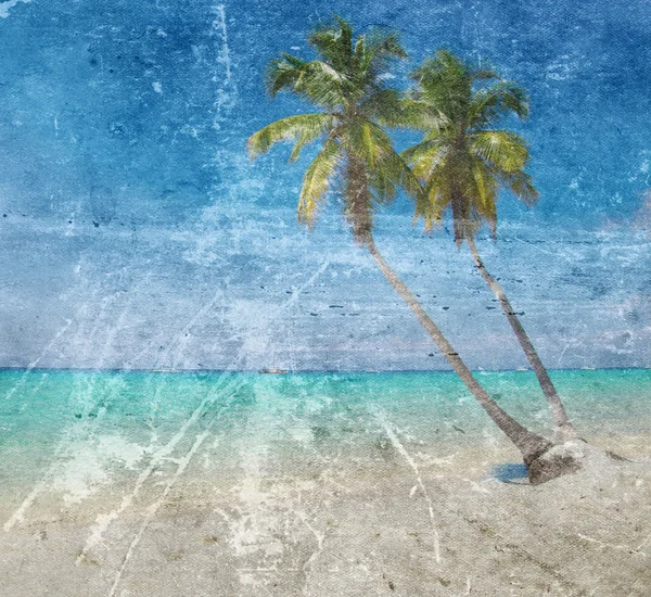 Imagem grunge de praia tropical — Fotografia de Stock