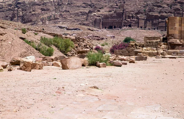 Formazioni rocciose rosse a Petra — Foto Stock