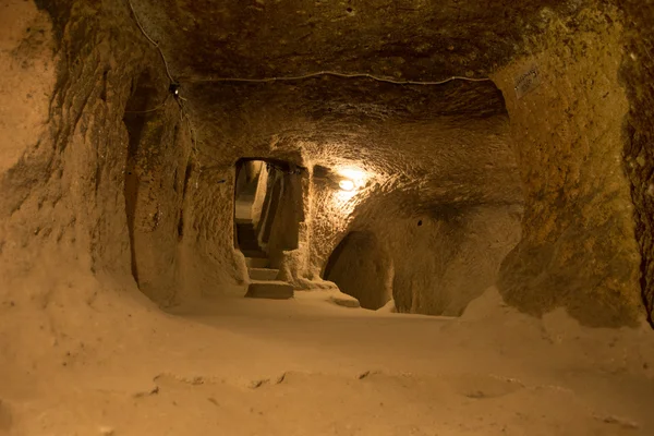 Derinkuyu cidade caverna na Capadócia — Fotografia de Stock