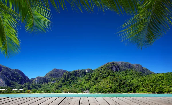 Playa y mar tropical — Foto de Stock