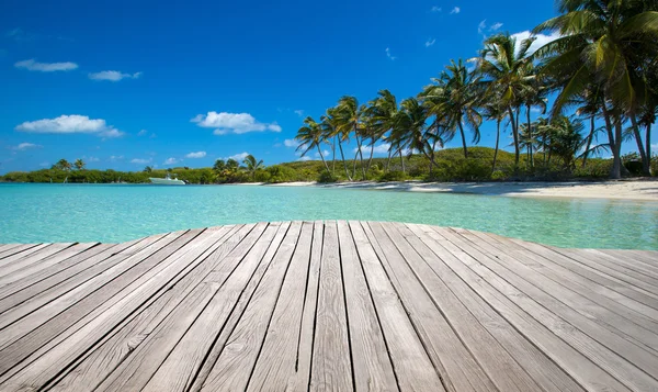 Playa y mar tropical — Foto de Stock