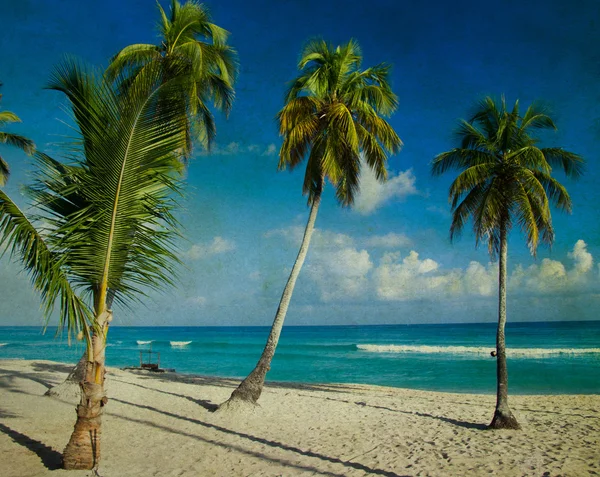Tropikalnej plaży grunge — Zdjęcie stockowe