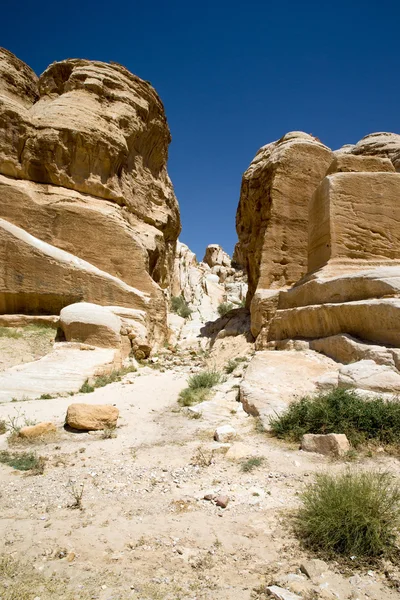 Ciudad abandonada de Petra en Jordania — Foto de Stock