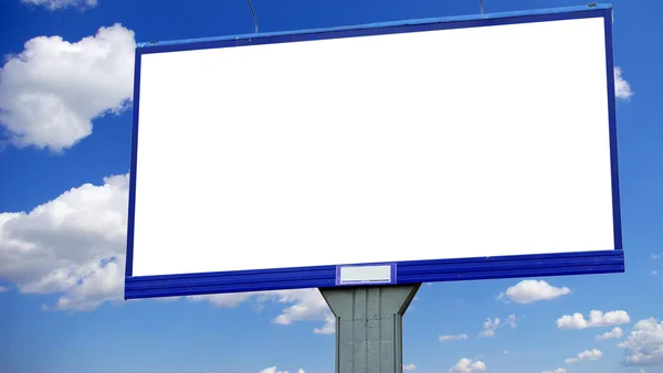 Reclame billboard op sky — Stockfoto