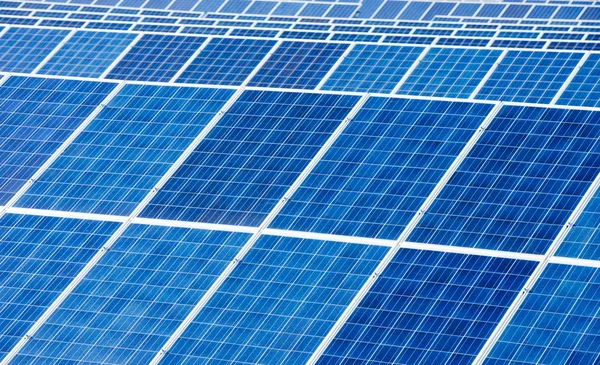 Details zu Solarmodulen — Stockfoto