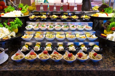 Salata büfesi için çeşitli gıda