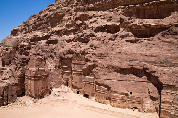 Formazioni rocciose rosse a Petra — Foto Stock