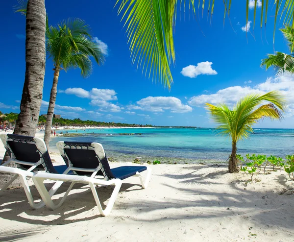 Beach and tropical sea — Stock Photo, Image